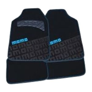 Momo 4-Piece Car Mat Black and Blue Momo 4-Piece Car Mat Black and Blue